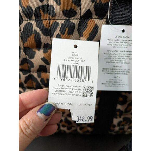 New Kate Spade Camden Spotted Leopard Medium Tote Brown Multi - Picture 8 of 8